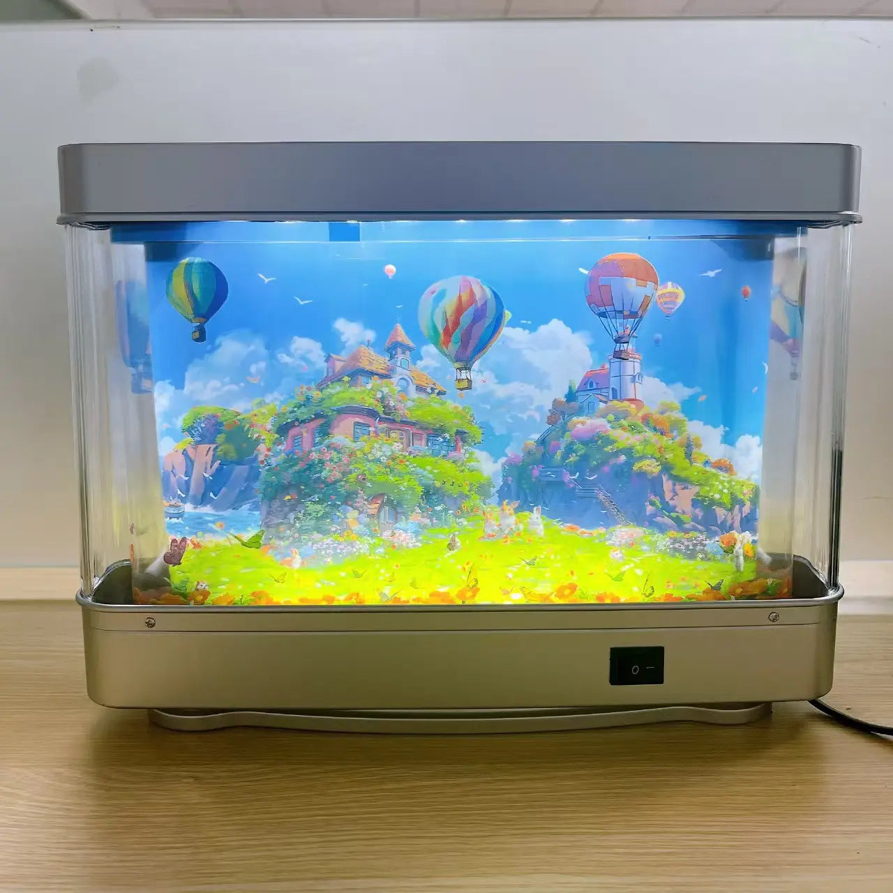 Led Desk Lamp Fake Fish Tank Lamp Ocean Aquarium Decorative Lamp Artificial Tropical Aquarium Lights Motion Lamp Nostalgic 2000S Jellyfish Dolphin Halloween Lamp Halloween Giftsaquarium Lamp