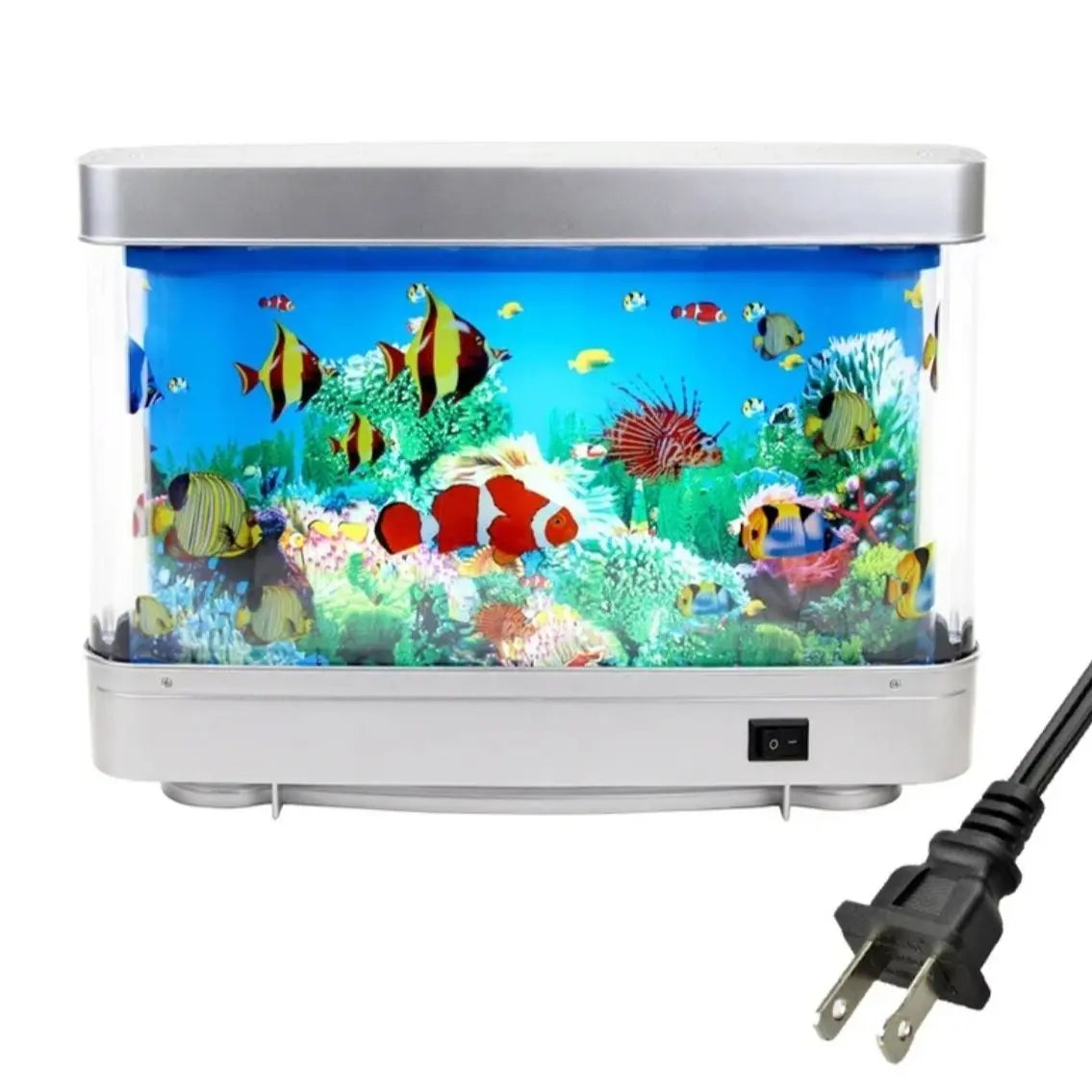 Led Desk Lamp Fake Fish Tank Lamp Ocean Aquarium Decorative Lamp Artificial Tropical Aquarium Lights Motion Lamp Nostalgic 2000S Jellyfish Dolphin Halloween Lamp Halloween Giftsaquarium Lamp