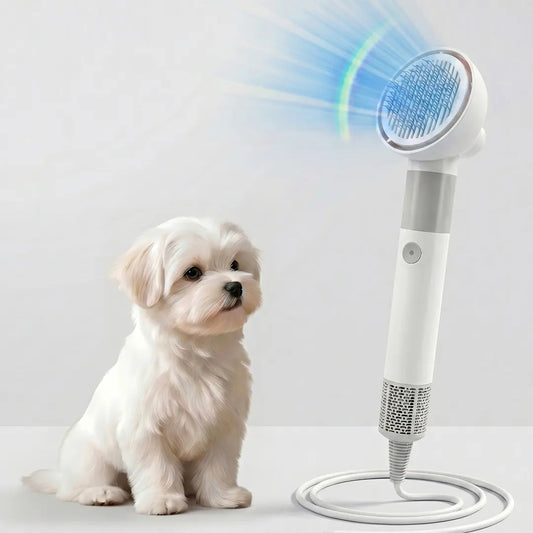 2-In-1 Dog Blow Dryer for Dogs & Cats 1100W Pet Hair Dryer with Adjustable Speed & Temp Gentle on Fur Dog Dryer for Pet Grooming
