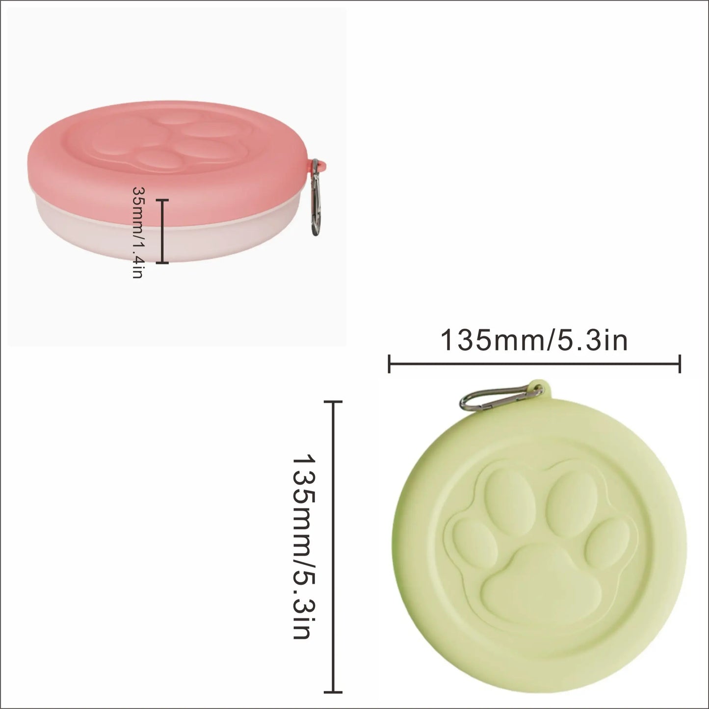 Foldable Pet Bowl for Dogs and Cats, Portable Feeding Tray for Walking, Parking, Travel, Multi-Functional Solution for Outdoor Use