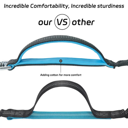 Geoorood Hands Free Lazy Dog Leash with Zipper Pouch for Medium Dogs (8-100Lbs) Walking, Jogging and Running Summervibes Petlovers
