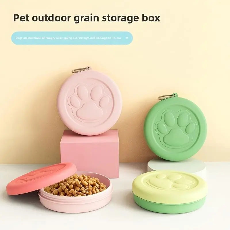 Foldable Pet Bowl for Dogs and Cats, Portable Feeding Tray for Walking, Parking, Travel, Multi-Functional Solution for Outdoor Use