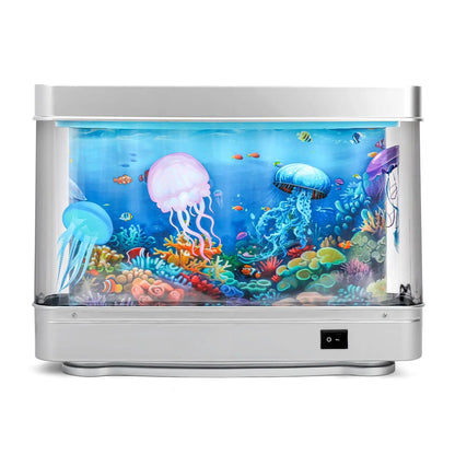 Led Desk Lamp Fake Fish Tank Lamp Ocean Aquarium Decorative Lamp Artificial Tropical Aquarium Lights Motion Lamp Nostalgic 2000S Jellyfish Dolphin Halloween Lamp Halloween Giftsaquarium Lamp