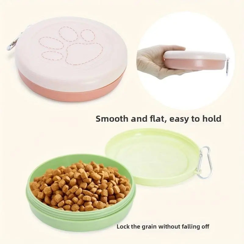 Foldable Pet Bowl for Dogs and Cats, Portable Feeding Tray for Walking, Parking, Travel, Multi-Functional Solution for Outdoor Use