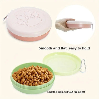 Foldable Pet Bowl for Dogs and Cats, Portable Feeding Tray for Walking, Parking, Travel, Multi-Functional Solution for Outdoor Use