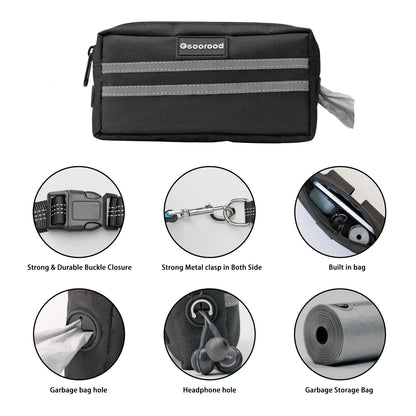 Geoorood Hands Free Lazy Dog Leash with Zipper Pouch for Medium Dogs (8-100Lbs) Walking, Jogging and Running Summervibes Petlovers