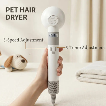 2-In-1 Dog Blow Dryer for Dogs & Cats 1100W Pet Hair Dryer with Adjustable Speed & Temp Gentle on Fur Dog Dryer for Pet Grooming